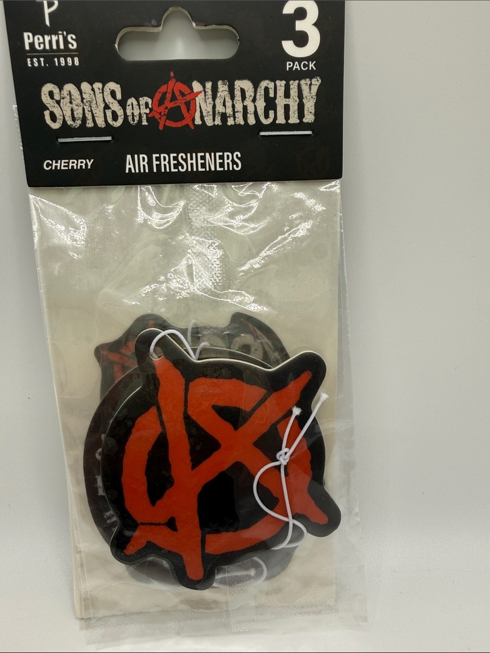 Sons of Anarchy Cherry Air Fresheners - Black & Red (3 Pack)